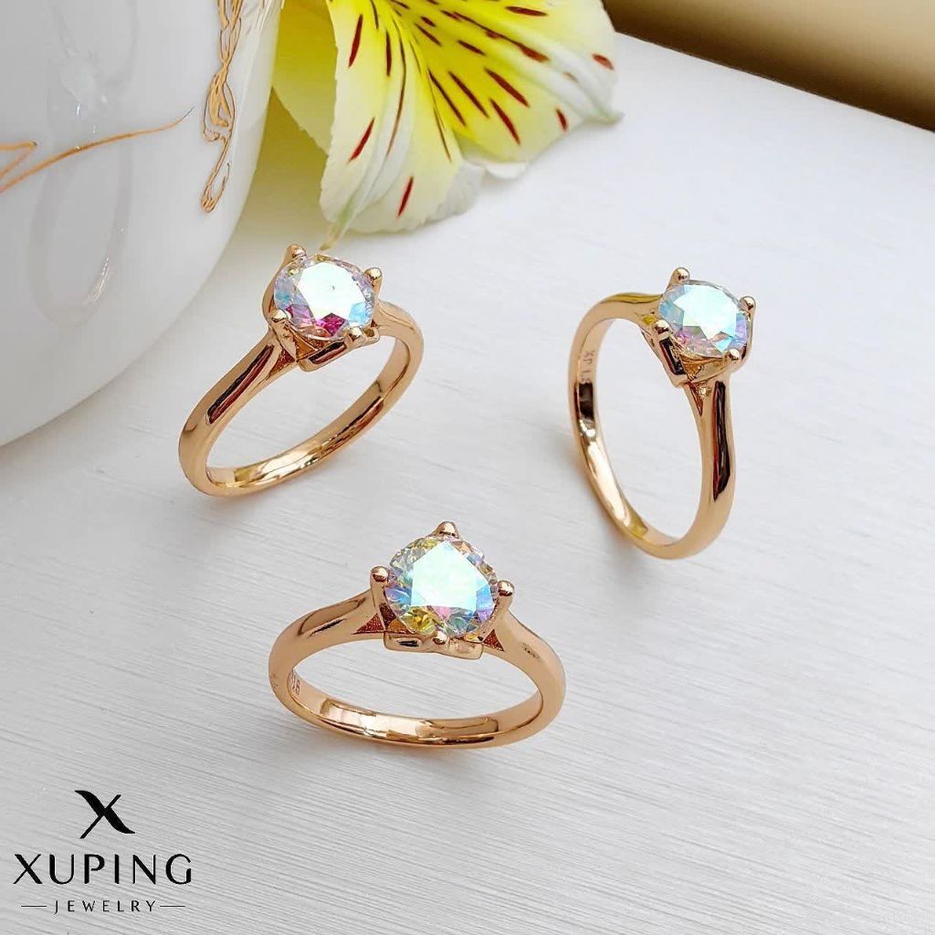 انگشتر نگین دار هفت رنگ ژوپینگ کد 2425 - خرید آنلاین از گالری آداس